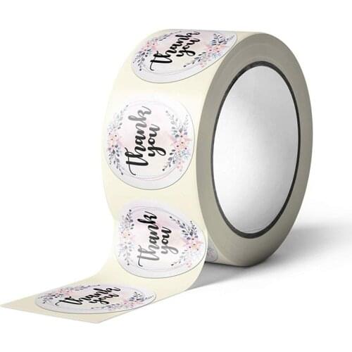 Thank you Flower Stickers for Love Oh Baby Cute Stickers Labels for Wedding Party Scrapbooking Envelopes Seal Stickers 50-500pcs