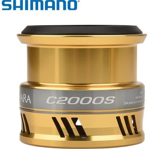 Original SHIMANO SAHARA C2000S C3000 Aluminium LONG STROKE Spare Spool Suit for Saltwater Spinning Fishing Reel