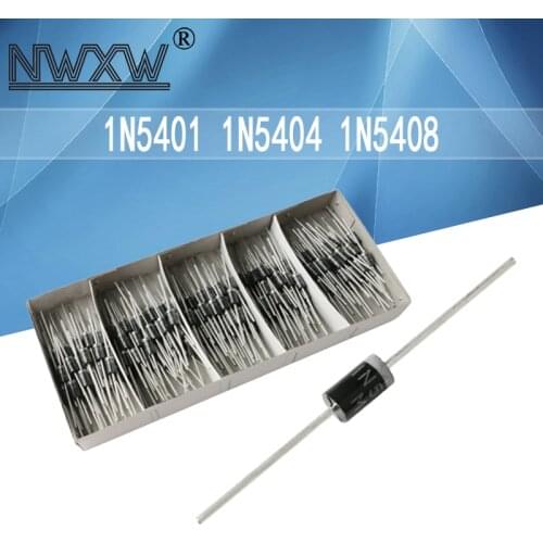 20pcs/lot In-line 1N5401 1N5404 1N5408 DO-201AD 100V/400V/1000V rectifier diode universal rectifier