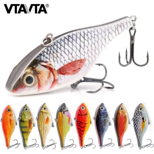 VTAVTA 75mm 20.8g Sinking Rattling And Vib For Winter Fishing Wobblers For Pike Lure Artificial Bait Crankbaits Fishing Lures