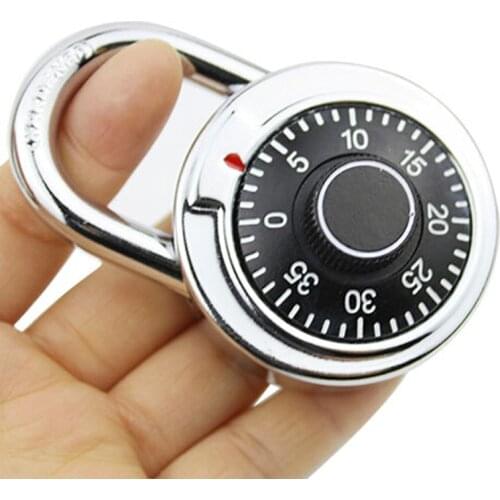 Password Lock Silver Black Alloy Safe Turntable Package Gym Cabinet Luggage Locker Student Door Small Padlock