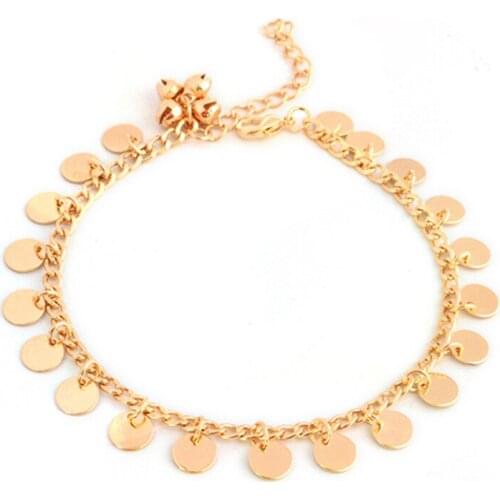 Women Bohemian Anklet Retro Wind Metal Round Bells Ankle Bracelet High Quality Ladies Tassel Jewelry Punk Beach Chain For Female