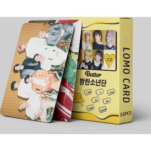 10 Boxes/lot Kpop Star Butter Lomo Card Jimin Suga Rm Jhope V Jin Jungkook 55 pcs Collection Cards Box Toy Gift