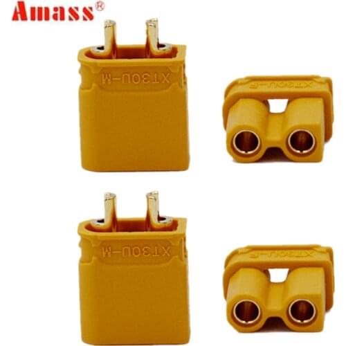 10pcs Amass XT30U Male Female Bullet Connector Plug the Upgrade XT30 For RC FPV Lipo Battery RC Quadcopter (5 Pair) 20%Off
