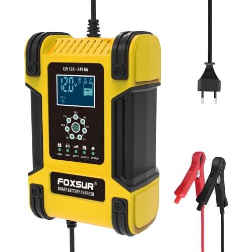 12V 24V 12A 7-segment smart charger Lead-acid battery charger Marquee indicating charger