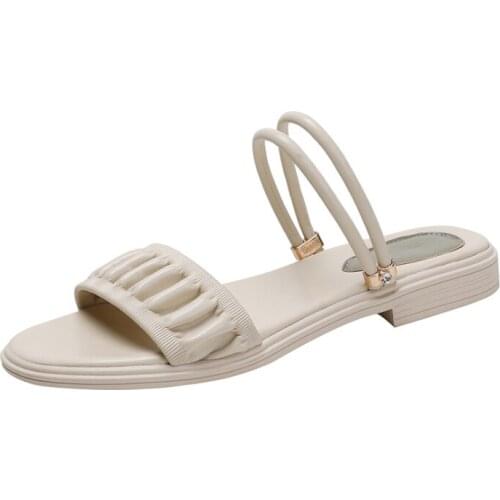 2 Pair Factory wholes 2021 New Designer High quality Summer fashion&Comfortable Women Flat Sandals