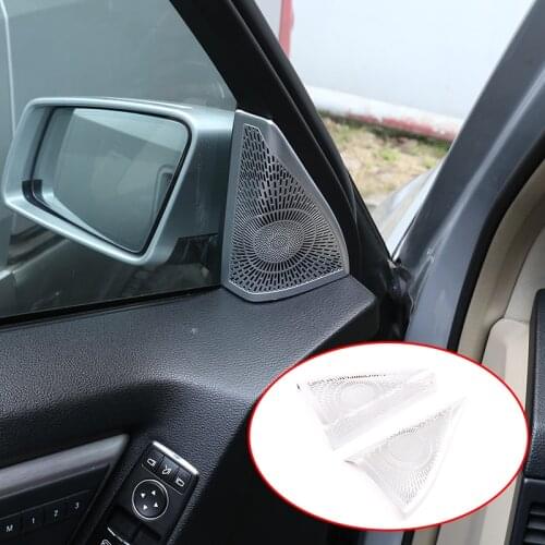 2 Pcs Aluminum Alloy For Mercedes Benz GLK X204 300 260 2008-2015 Door Speaker Cover Trim Sticker Car Accessories
