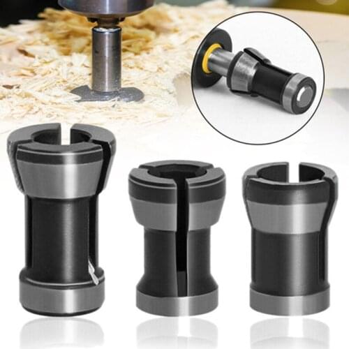 3PCS/SET Router Chuck Conversion Milling Extension Collet Mill Adapter Rod Woodwork Tool Trim Router Bit Collet Chuck