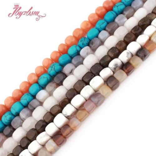 8x10-9x11mm Natural :Agate Turquoise Jades Square Loose Stone Beads For DIY Jewelry Making Necklace Bracelet Spacer Strand 15"