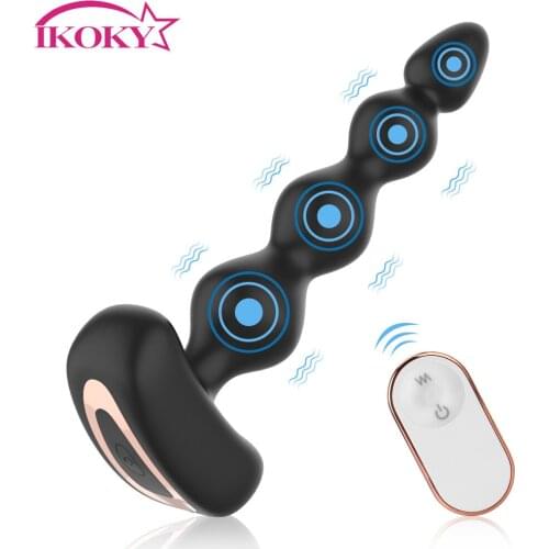 9 Speed Anal Beads Vibrator Female Masturbation Butt Plug Clitoris Stimulator Male Prostate Massager Magnetic Charging for Adult