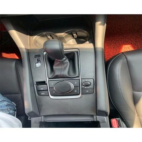 For Mazda 3 Mazda3 Axela 2020 Carbon Fiber Gear Shift Knob Head Cover Trim Interior Accessories Car Sticker Styling