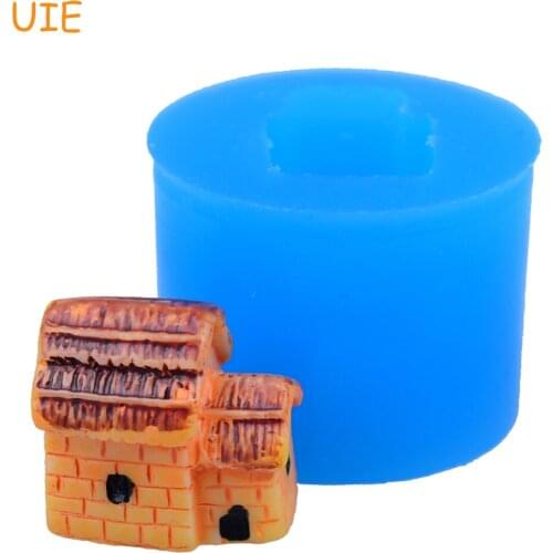 FYL368U 19mm 3D House Flexible Silicone Push Mold - Sugarcraft, Fondant, Gum Paste, Resin Clay, Food Grade, Chocolate, Wax Mold