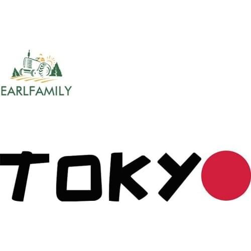 EARLFAMILY 13cm x 2.9cm for Japan Tokyo Car Stickers Car Assessoires Decal Funny Waterproof Motorcycle Funny RV Surfboard Decor