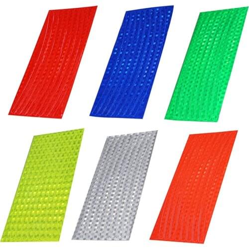 2PCS Fluorescent Bike Bicycle Cycling Motorcycle Wheel Tire Tyre Reflective Stickers Strip Decal Tape Safety