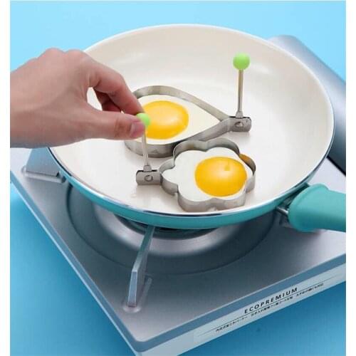 Breakfast with Love Heart-shaped Omelette Model Easy to Use Baking Tool Egg Auxiliary Tools 304 Stainless Steel Mould E0508