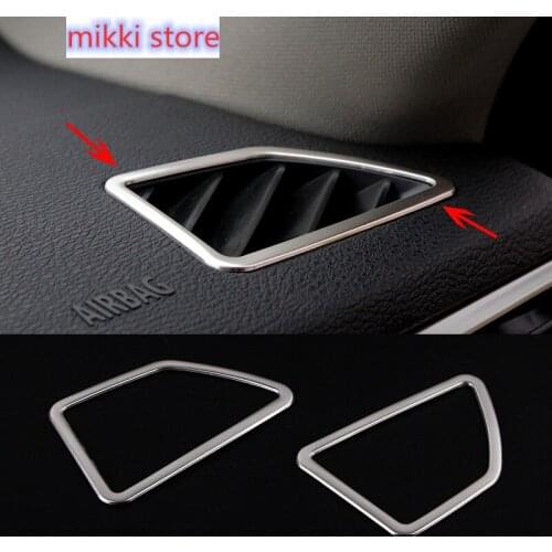 Chrome Car-Styling Internal Dashboard Side Air Vent Outlet frame Cover Trim for BMW X5 F15 X6 F16 E70 E71 Accessories