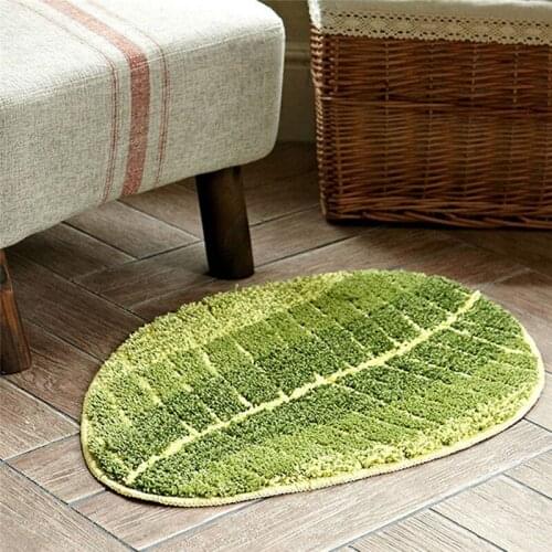 Green Leaves Bath mat memory carpet rugs toilet funny bathtub Room living room door stairs bathroom foot floor mats