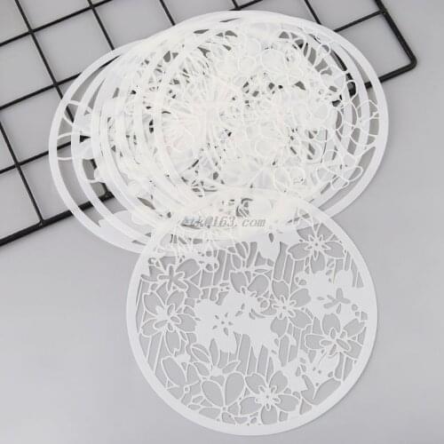 8Pcs Round Grilles Drawing Molds Children Painting Stencils DIY Paper Art Craft Card Label Scrapbook Bookmark Educational Toy