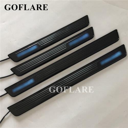 Led door sill scuff plate protector for Toyota Prius A Alpha Prius V Prius Plus ZVW40 accessories illuminated sills thresholds