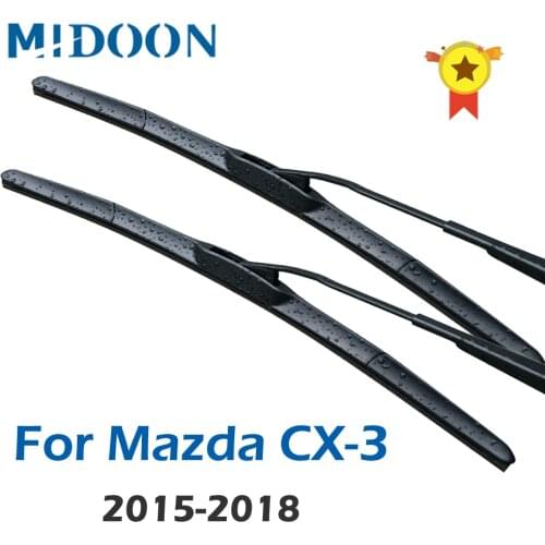 MIDOON Wiper Blades for Mazda CX-9 ( CX9 ) Fit Hook Arms / Push button Model Year 2006 to 2018 2007 2008 2009 2010 2011 2012 13