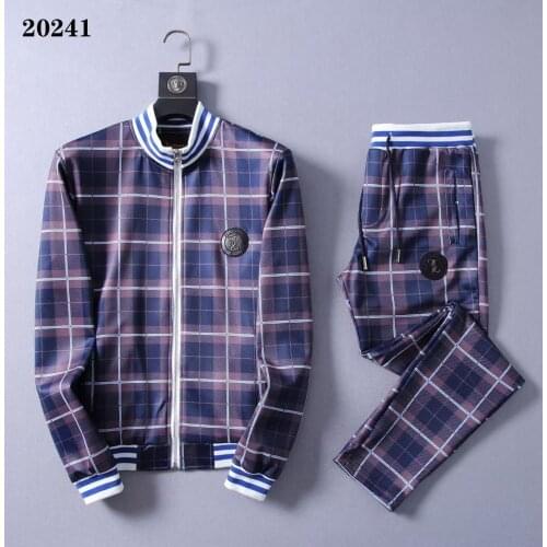 BILLIONAIRE Sportswear winter Cardigan set men 2021 new Business Casual zipper cotton high quality lattice embroidery M-4XL