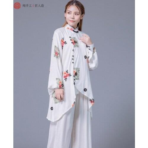 New Tai Chi clothing Chen Jiagou custom spring and summer new Tai Chi practice martial arts clothing home set