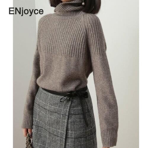 2020 Autumn Winter Thicken Plush Knitted High Neck Sweater Women Turtleneck Basic Ladies Sweaters Loose Pullovers Warm Top