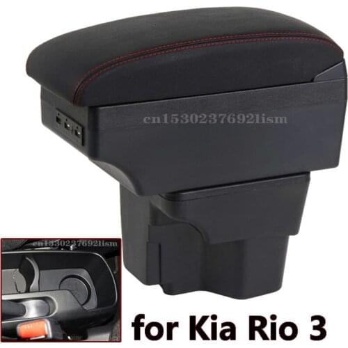 For Kia Rio armrest box Kia Rio 3 central Store content box cup holder Automotive retrofit accessories parts 2012-2016