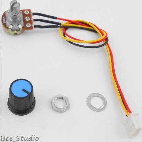 2PCS Portable 10K OHM Linear Taper Rotary WH148 Potentiometer 10KB B10K Pot With Wire