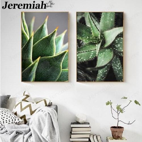 Green Plant Canvas Poster Aloe Vein Painting Wall Art Picture Print Modern Living Room Garden Home Decoration