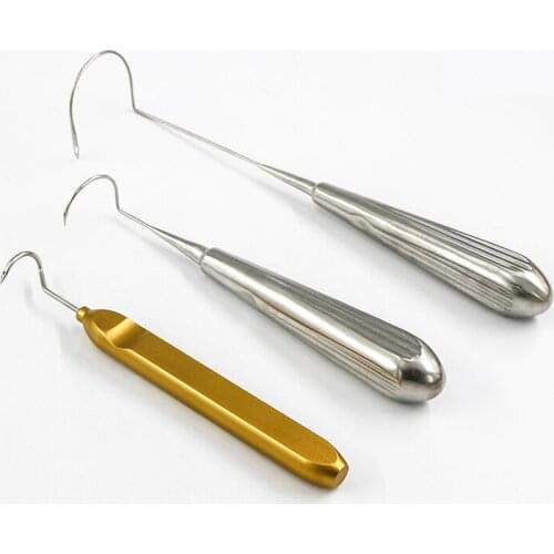 Facial thread carving embedding thread guide threading guide plastic thread carving big V tool gold handle silver handle hook gu