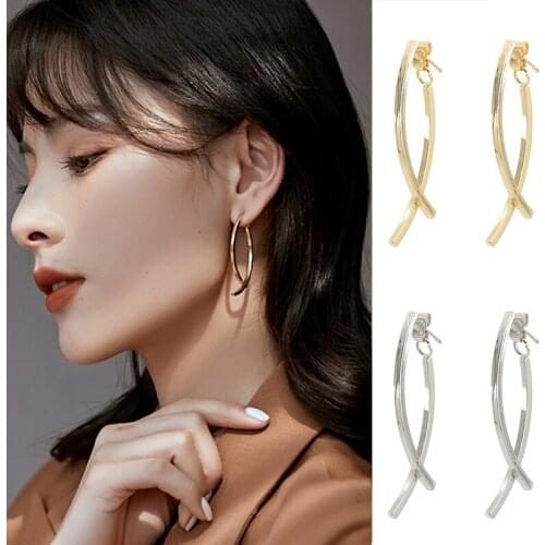 Hoop Earrings Minimalist Geometric Women Geometrical Round Earrings Metal Earrings Fashion Jewelry Statement Drop Earstud