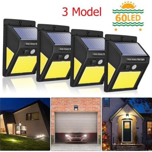 LED COB Solar Light Outdoor Solar Lamp PIR Motion Sensor Wall Light Waterproof Solar Powered Sunlight For Garden Decoration