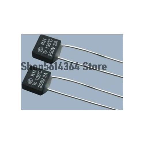 10PCS 2A 250V RH115/130/135/145/150C Degree Square Fan Motor Thermal Fuse
