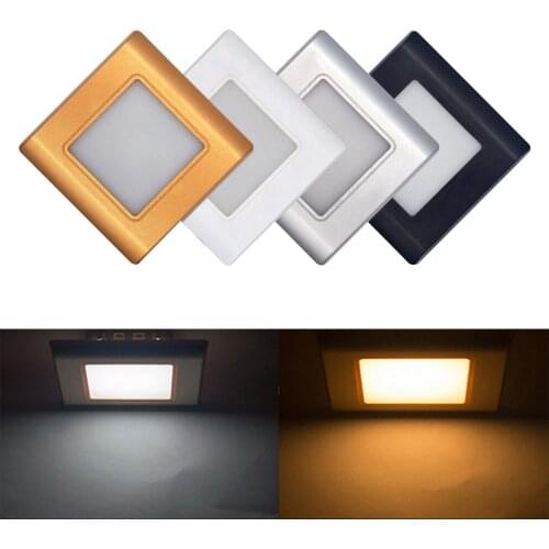 Recessed 0.6/2.5W LED Stair Light PIR Motion Sensor wall lights Infrared Human Body Induction Wall Corner lamp stairway lighting