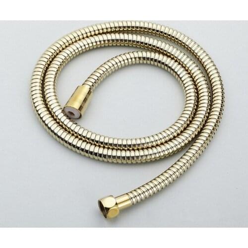 1.5m Gold Color Brass Flexible Bathroom Hand Held Shower Hose / Bathroom Accessory (Standard 1/2") mba134