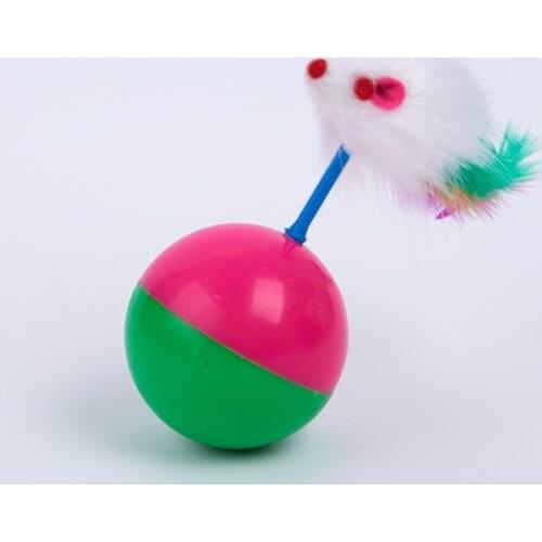 1pc New Arrival Durable Pet Cat Toys Cute Cat Favorite Fur Mouse Kitten Cat Toys Plastic Play Balls For Catch Cats Supplies