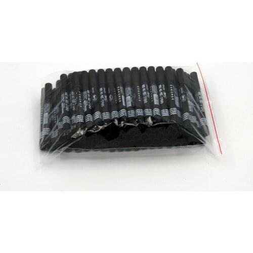 QSHOIC 100pcs/lot black permanent marker pen quick dry fast dry round toe black permanent alcohol markers pen for fabric