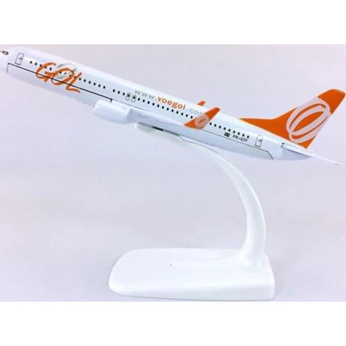 16CM Boeing B737-800 Brazil GOL airlines 1/400 SCALE airplane model toys aircraft diecast plastic alloy plane gifts for kids