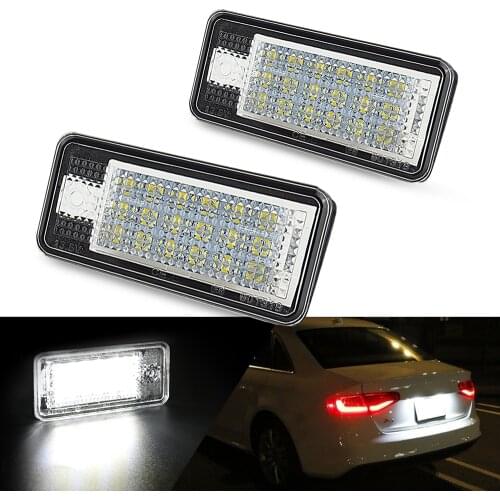2PCS Canbus LED License Number Plate Lamp Error Free Tail Light For Audi A3 A4 B6 B7 A6 A8 S3 Q7 S4 S5 S6 RS3 Car accessories