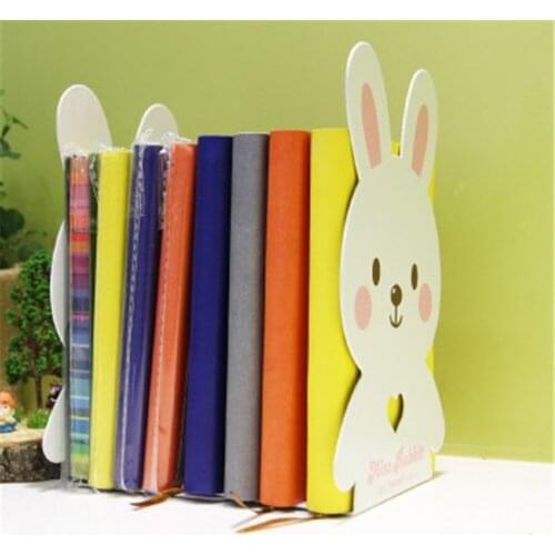 2pcs/lot Cheap Carton Rabbit Panda Metal Bookend Shelf Bookend Holder Office School Supplies Stationery