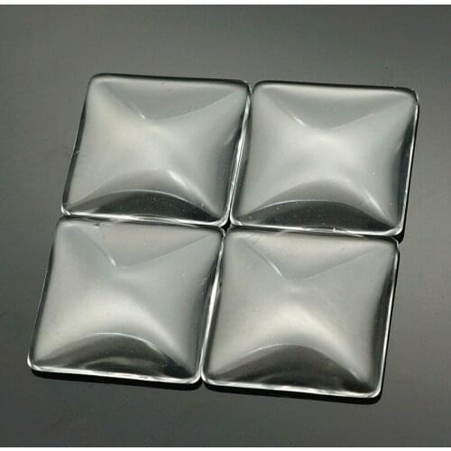 50pcs Square 12mm/15mm/20mm/25mm glass cabochon for Domes Photo Print Glass make snap bangles jewelry Wholesale price