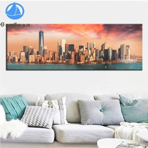 Manhattan City landscape diy 5d diamond painting kit full square round drill diamond embroidery sale large size wall decoration