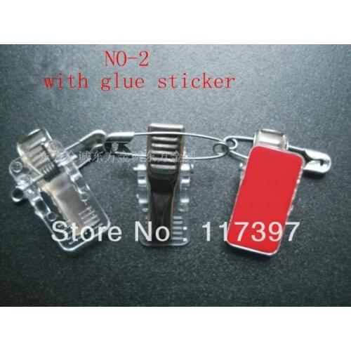 Free shipping 50 pcs/lot plasic clip transparent color for PASS CARD