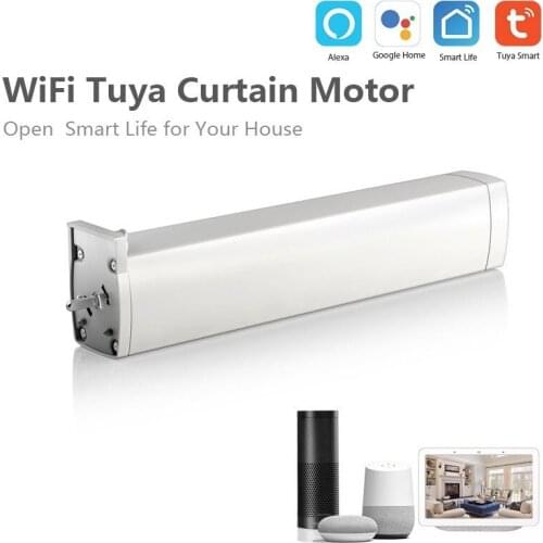 Tuya Intelligent Wireless Electric Curtain Motor Auto Motorized Curtain Status Track Timing APP Remote Control for Alexa Google