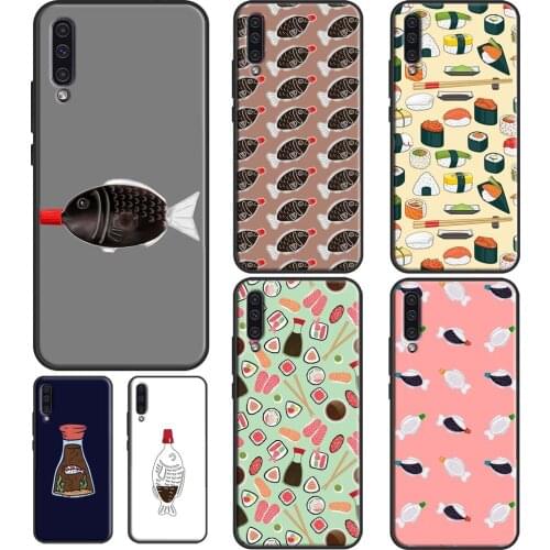 Sushi Soy Fish Case For Samsung A52 A72 A32 A12 A20e A21S A11 A31 A41 A51 A71 A02S A10 A40 A50 A70 Coque