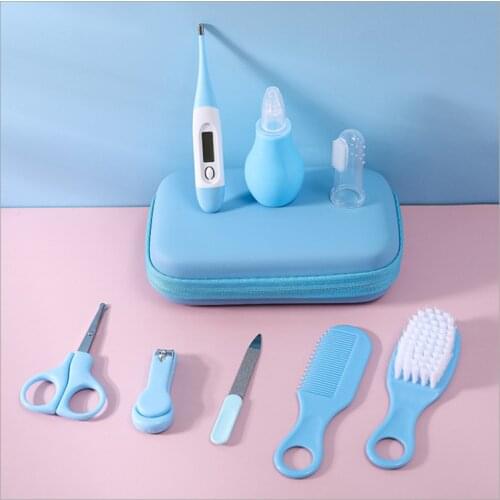 Baby Products Childrens Baby Nail Clippers 8 8-piece Comb Brush Nasal Aspirator EVA Bag Care Set
