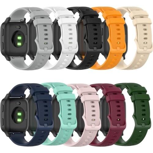 For Garmin Venu sq Vivomove Forerunner 20mm Small Check Strap Belt Wristband Breathable Bracelet Replacement Watchband