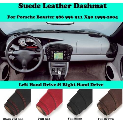 For Porsche Boxster Targa 986 996 911 X50 1999 2000-2004 Suede Leather Dashmat Dashboard Cover Pad Dash Mat Car-Styling Carpet