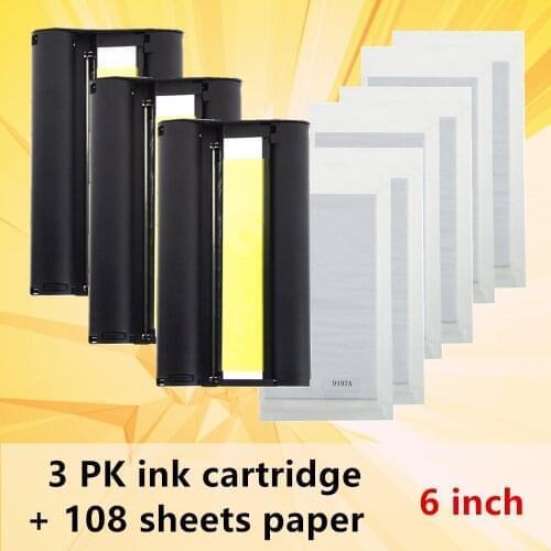 KP-108IN 100*148mm Photo Papers and Ink Cartridge for Canon Selphy CP Series Photo Printer CP800 CP910 CP1200 CP1300 Printer